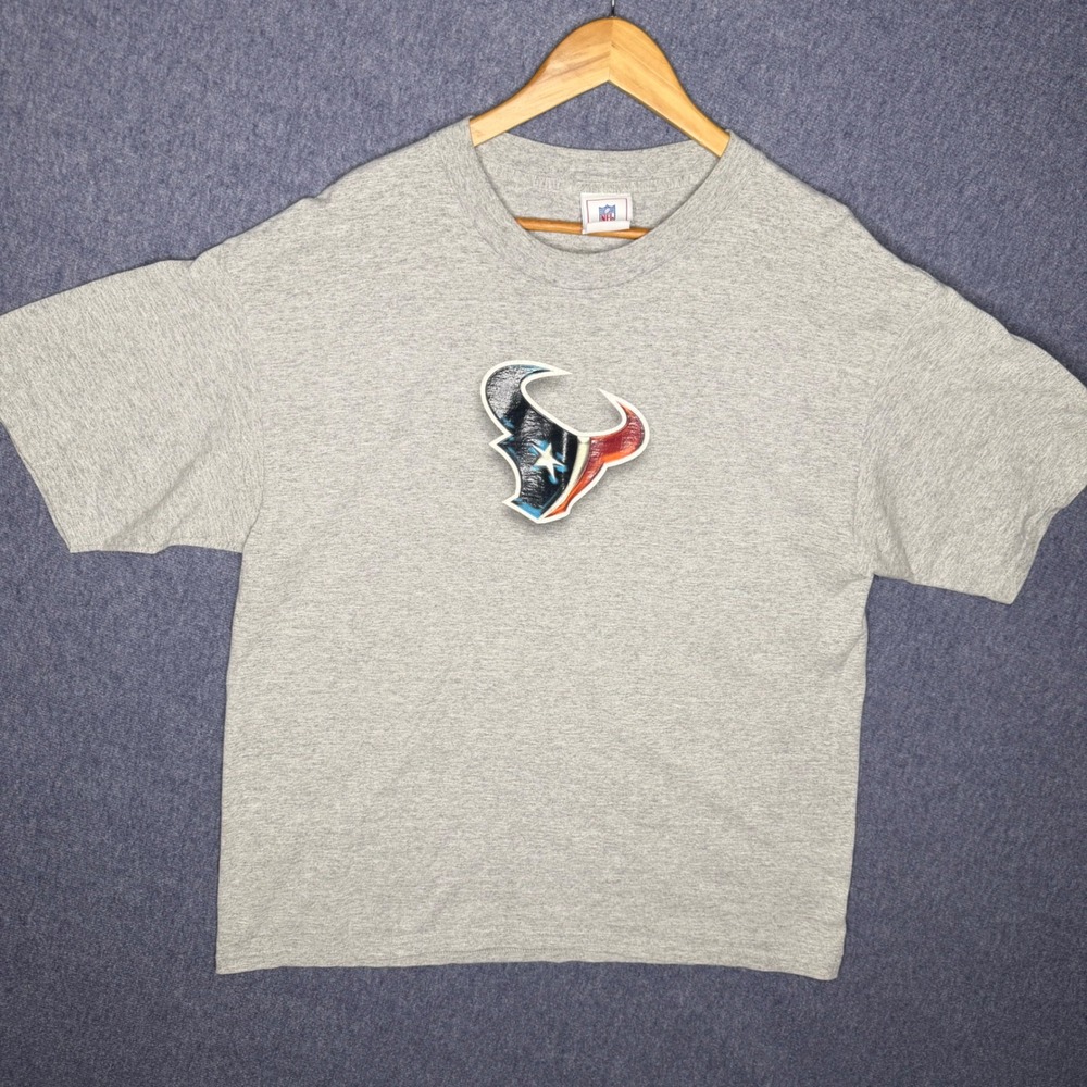 Y2K Houston Texans NFL T-Shirt Mens XL Gray Short Sleeve VF Imagewear Football T